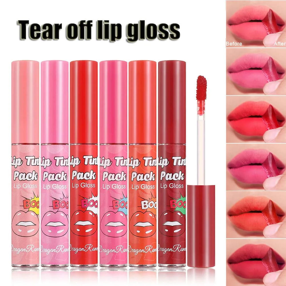 Peel Off Rose Red Lip gloss - Waterproof