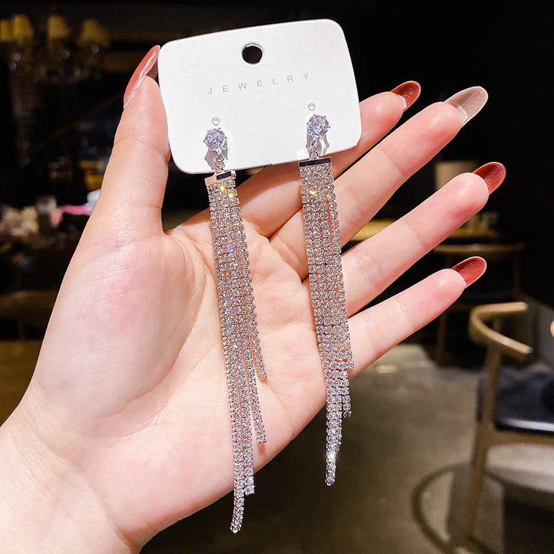 Zircon Snowflake Stud Earrings