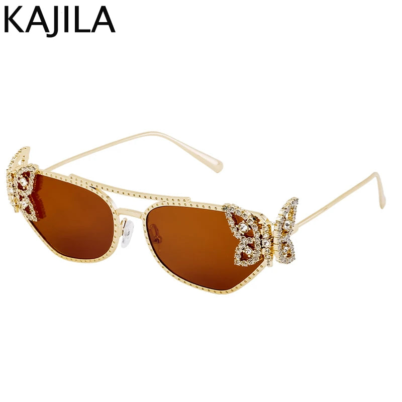 Cat Eye Rhinestone Eyewear-UV400