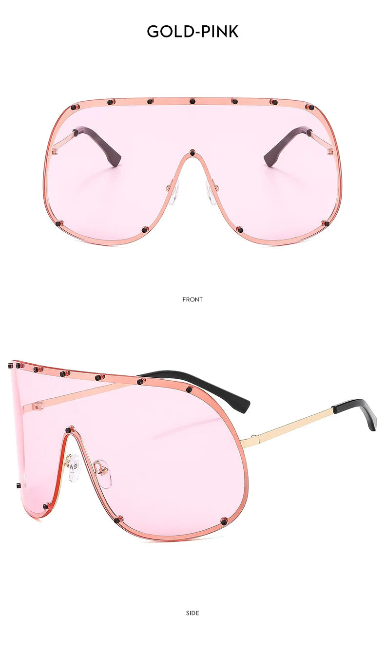 Celebrity Style High-End Brown Anti-Uv Sunglasses