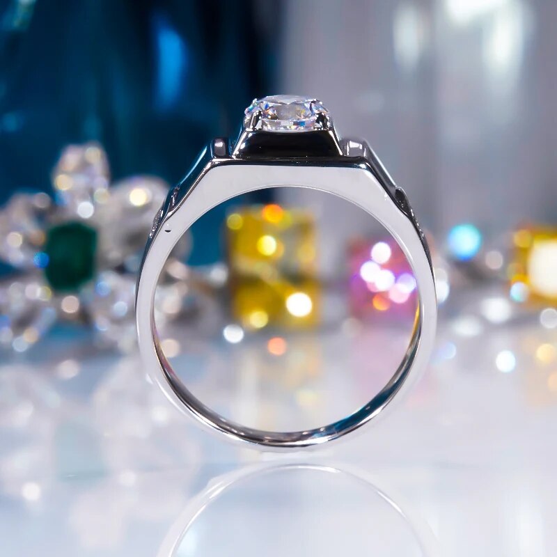 1 Carat S925 Sterling Silver with Pt950 Platinum Plated