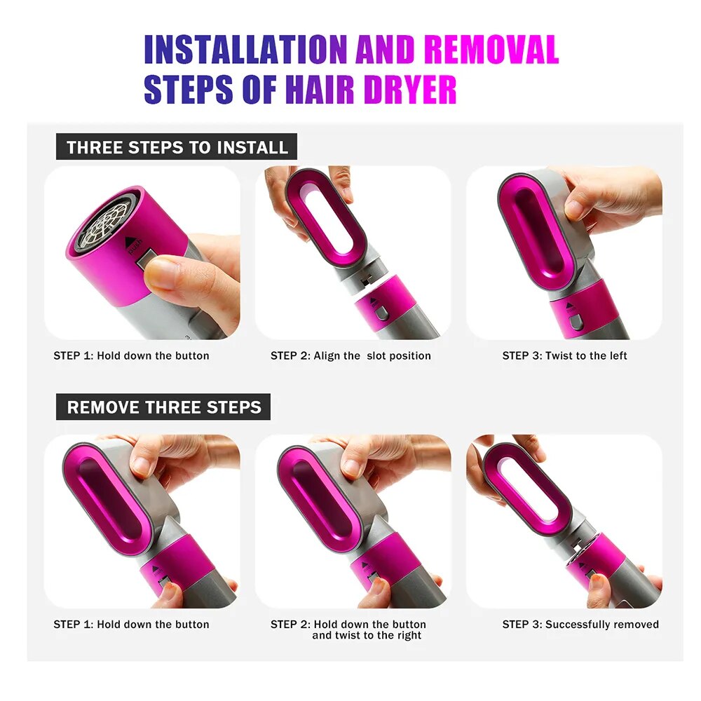 5 in 1 Hair Dryer | Hot Comb Straightener