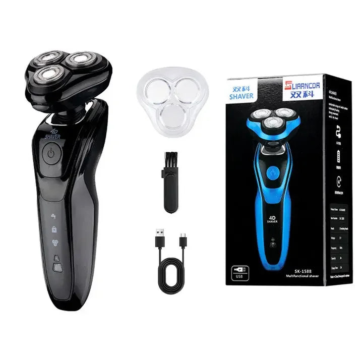 Electric multifunctional three-in-one shaver