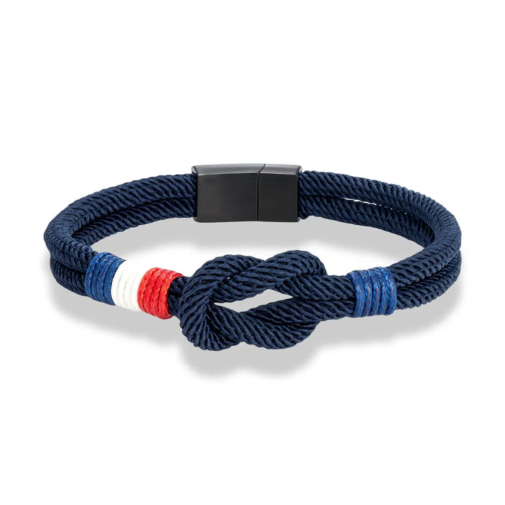 Square Knot Rope Bracelet - Woven Double-Layer