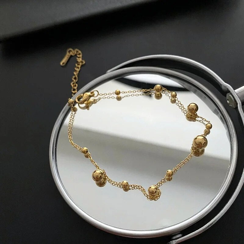Fine Bathable Titanium Stainless Steel Anklet