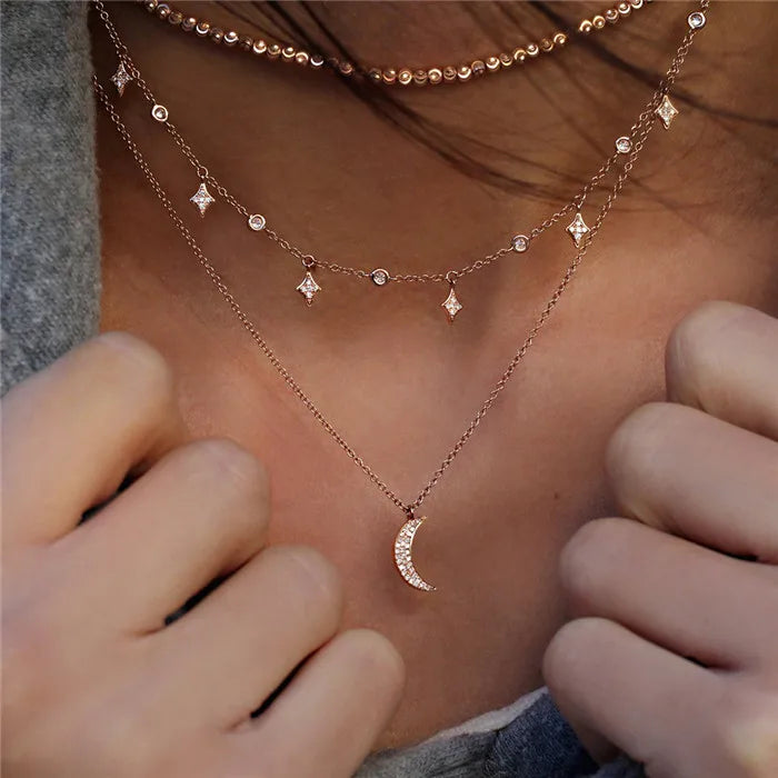 Boho Multi-element Crystal Necklaces