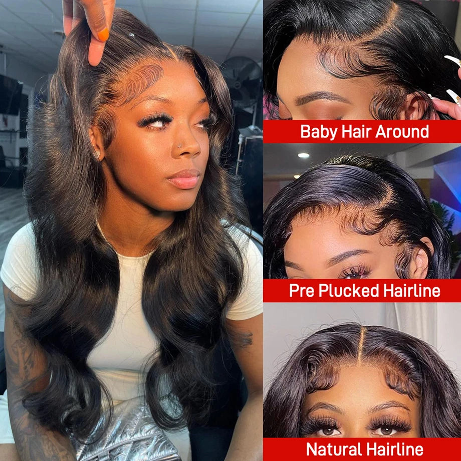 Body Wave Human Hair 13x6 HD | Pre Plucked 360 Lace Front Wig