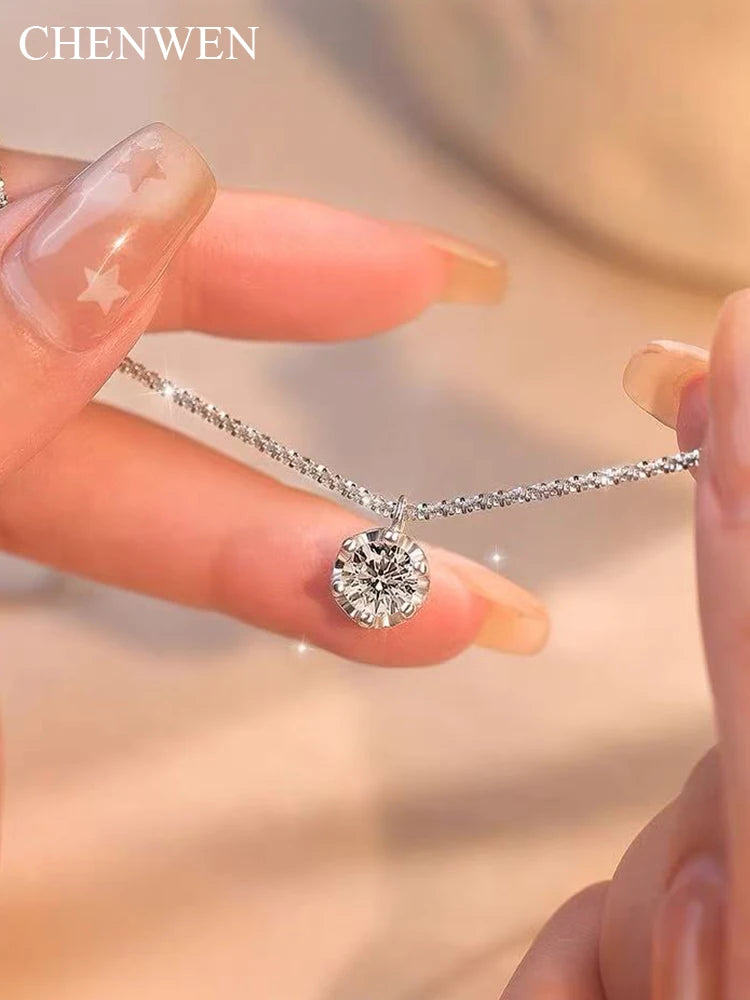 TEN CARATS s925 Sterling Silver Crown Necklace