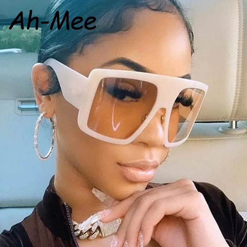 Oversized Punk Cycling Square Sunglasses