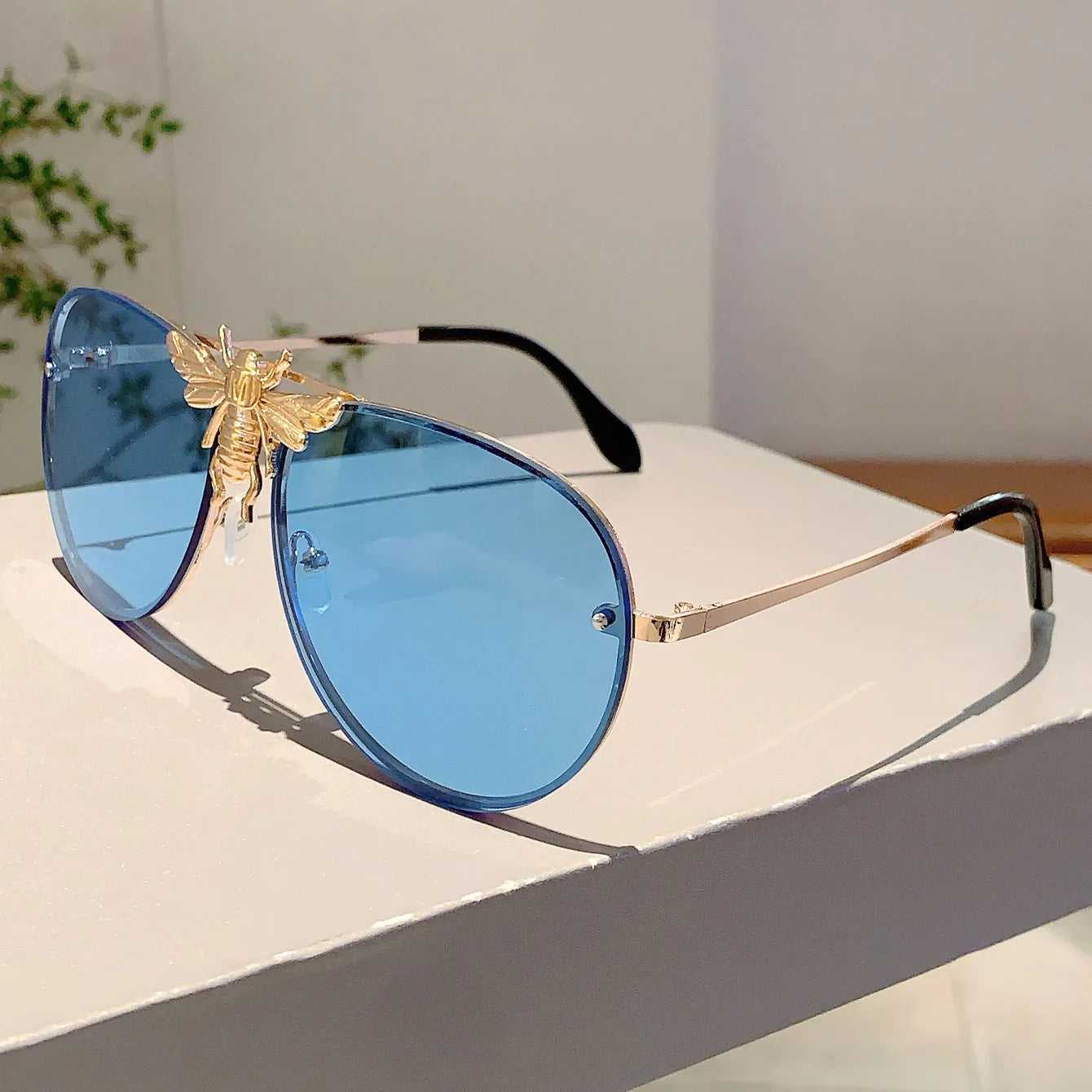 Oversized Punk Metal Eyeglasses UV400