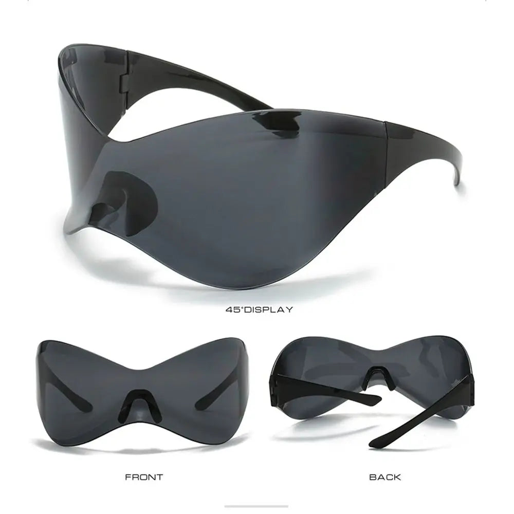 Futuristic Wrap Chic Rimless Shades