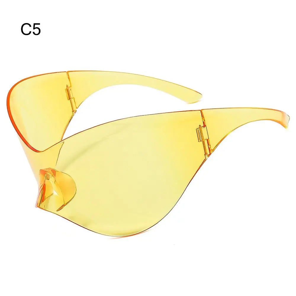 Futuristic Wrap Chic Rimless Shades