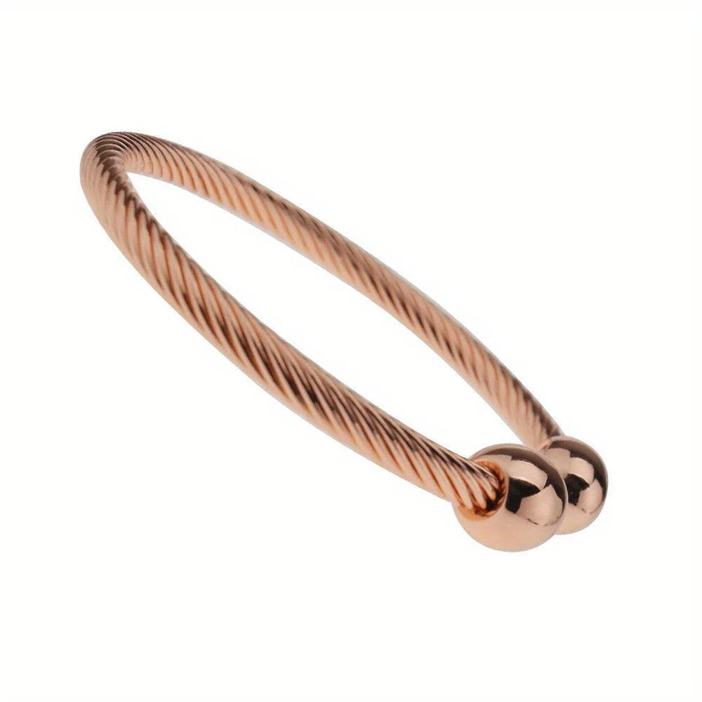 Magnetic Copper Bracelet Cuff Gold