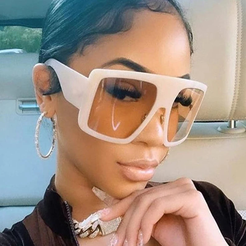Oversized Punk Cycling Square Sunglasses