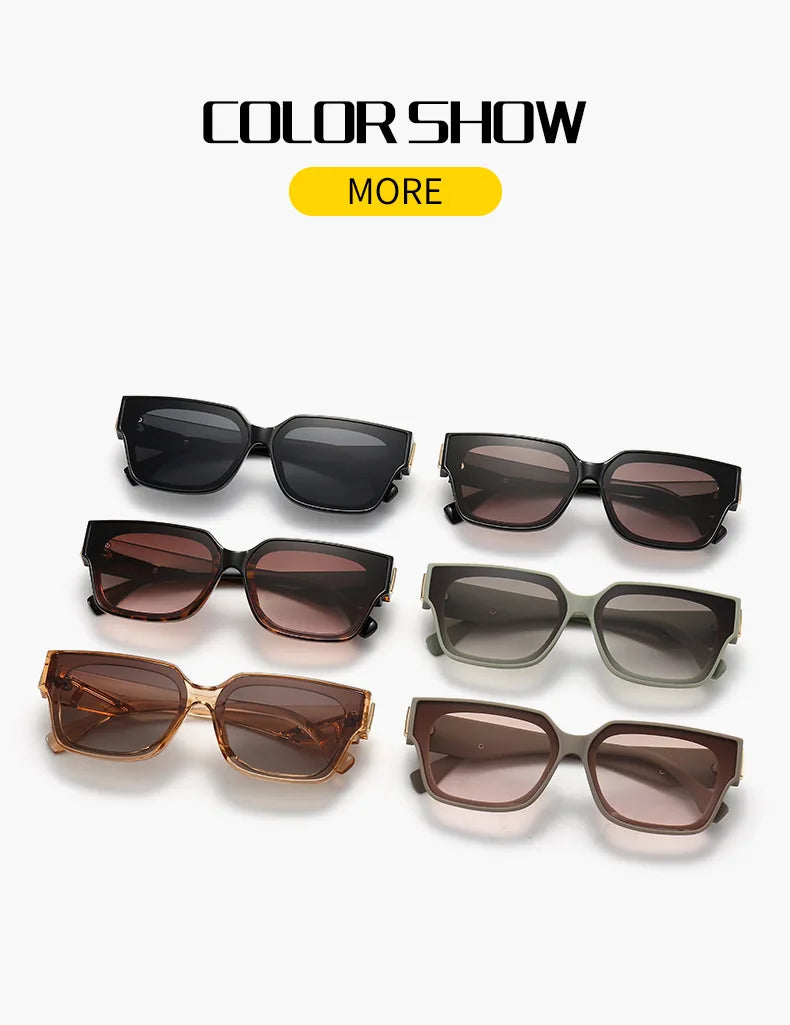 Unisex  Square frame colored sunglasses