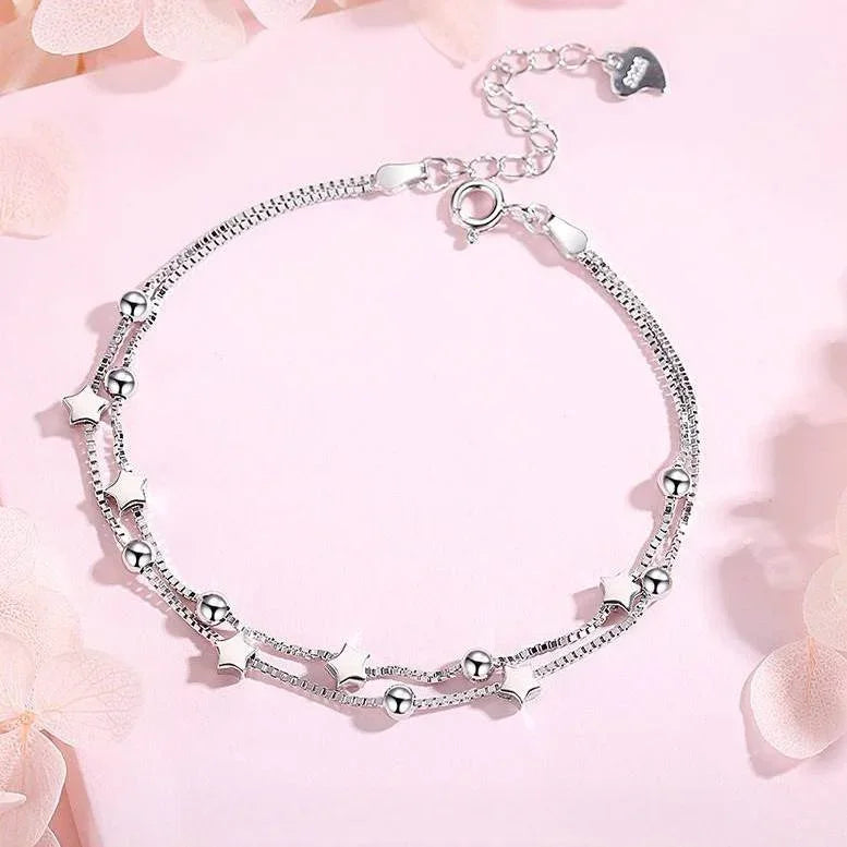 Fine 925 Sterling Silver Lucky Beads Bracelets