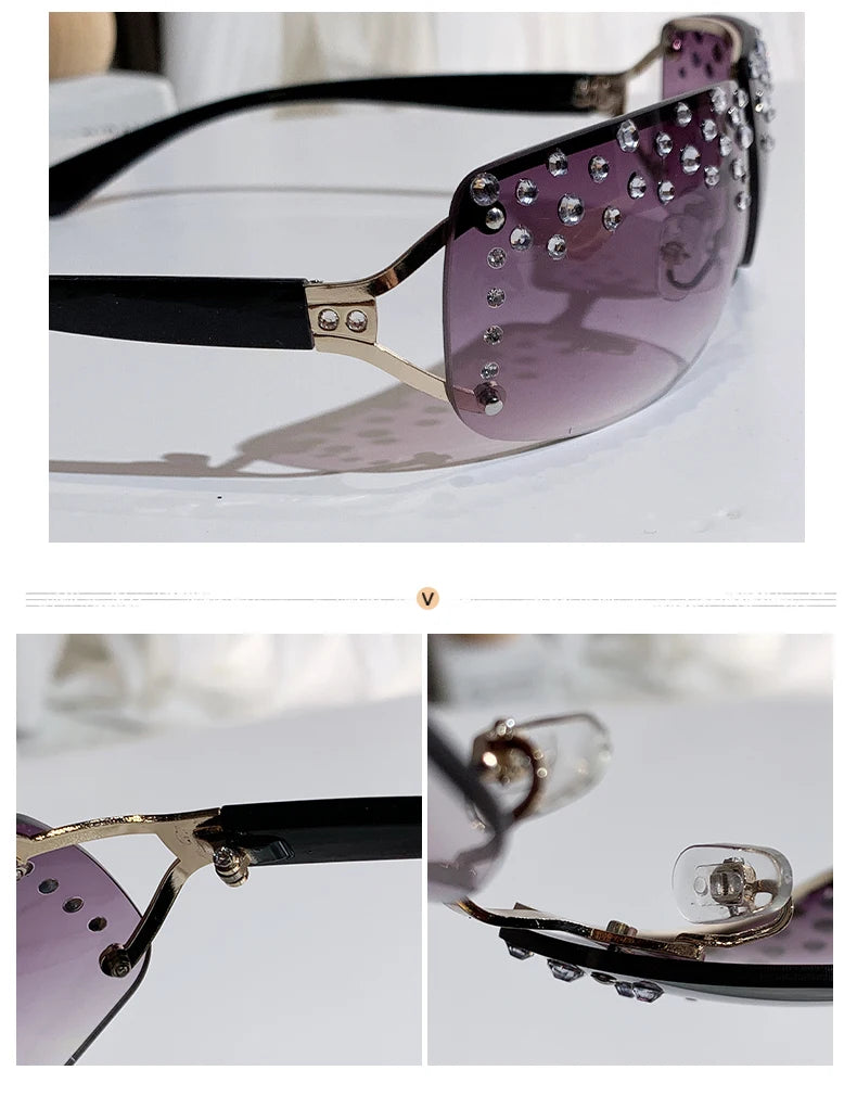 Handmade Diamond Frameless Sunglasses