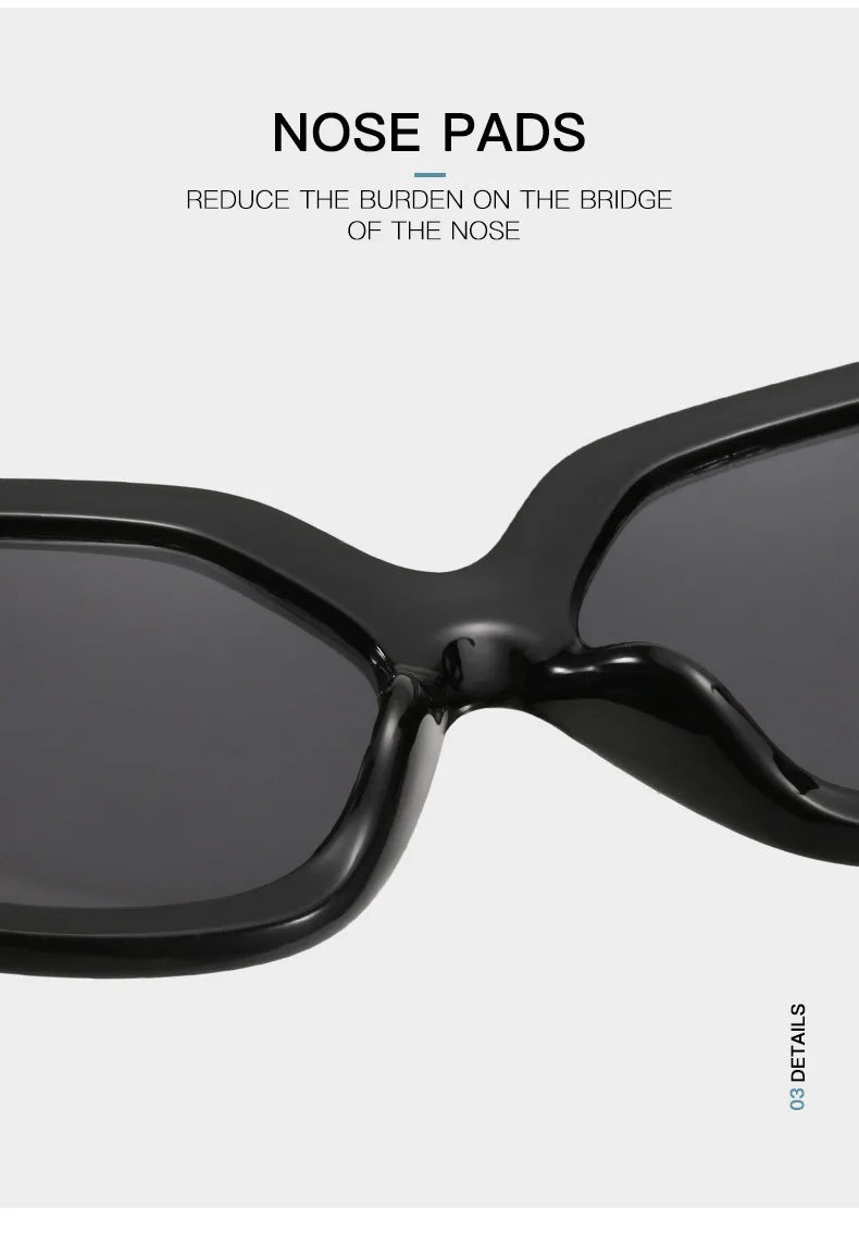 Luxury Stylish Square Retro Gradient Tone Sunglasses.