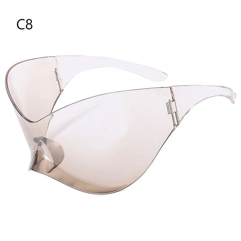 Futuristic Wrap Chic Rimless Shades