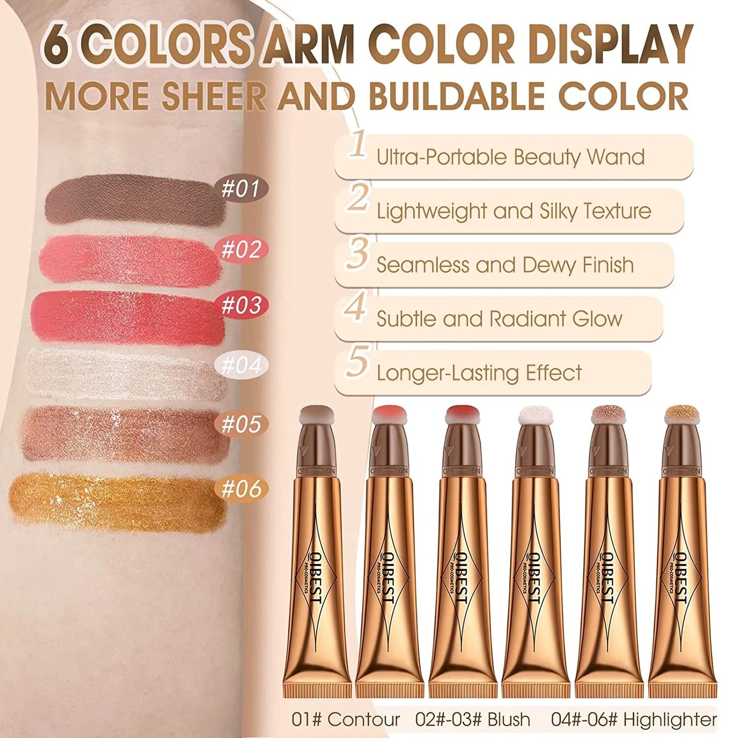 1PCS Liquid Blush Tint Orange Peach