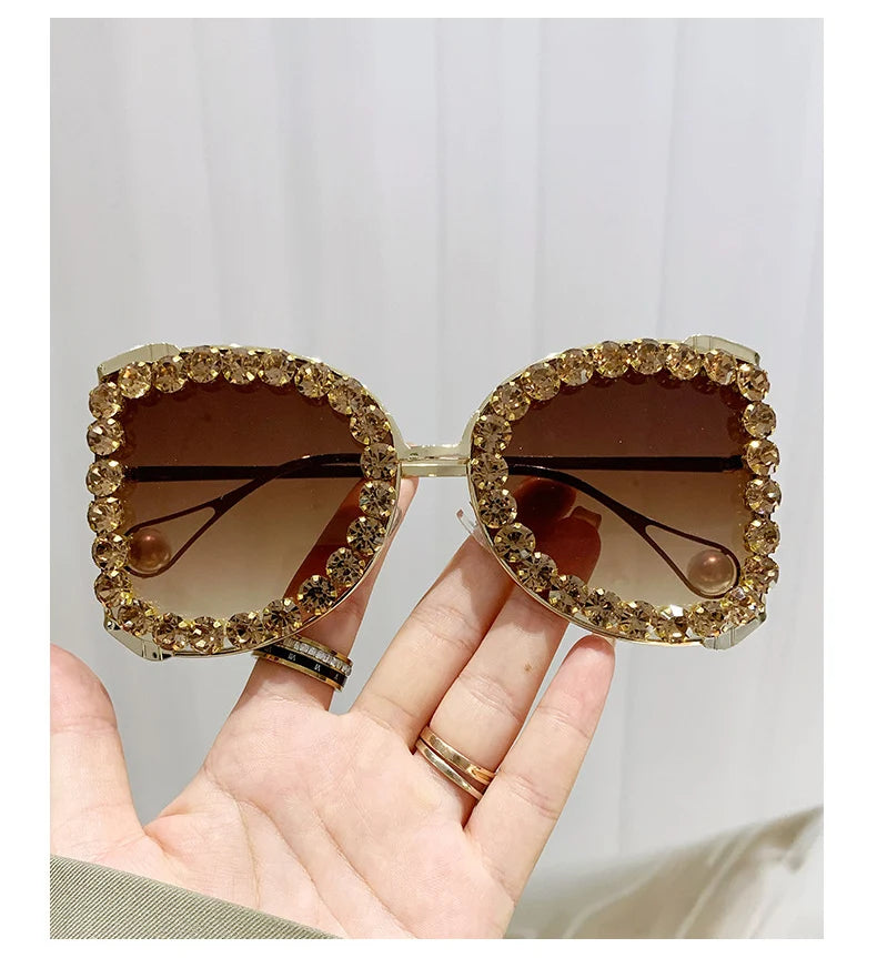 Luxury Diamonds UV400 Eyewear | European And American Style Sun Glasses