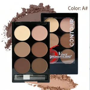 6 Colors Highlight Contouring Powder Palette
