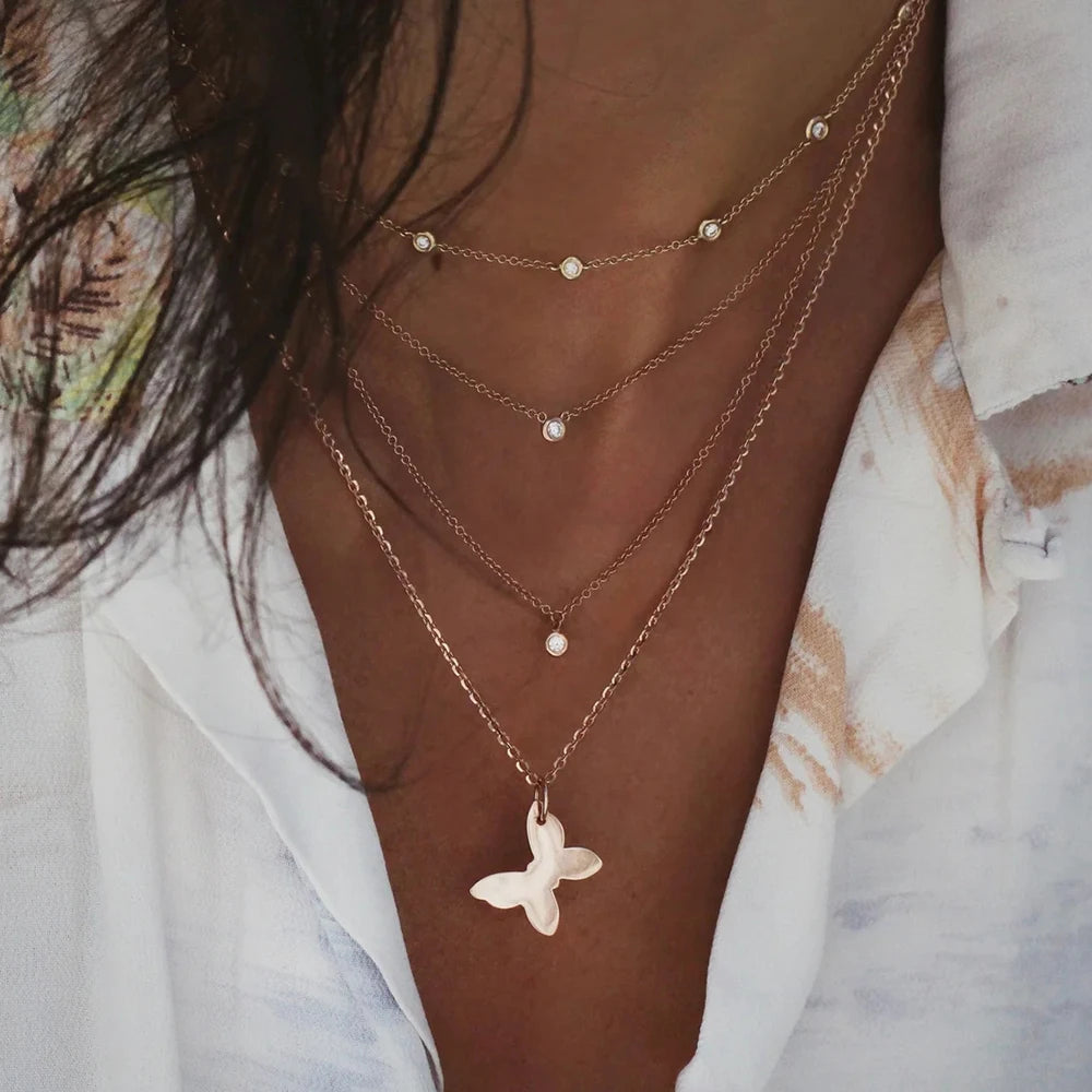 Multi-layer Crystal Pendant Necklace