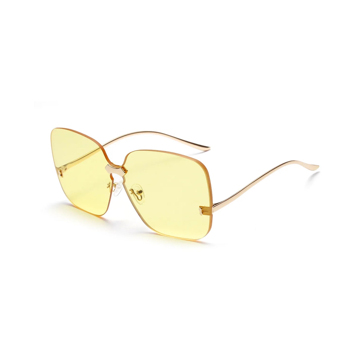 Oversized Rimless Fashion Sunglasses