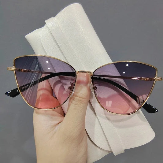 Classic Vintage Cat Eye Metal Frame
