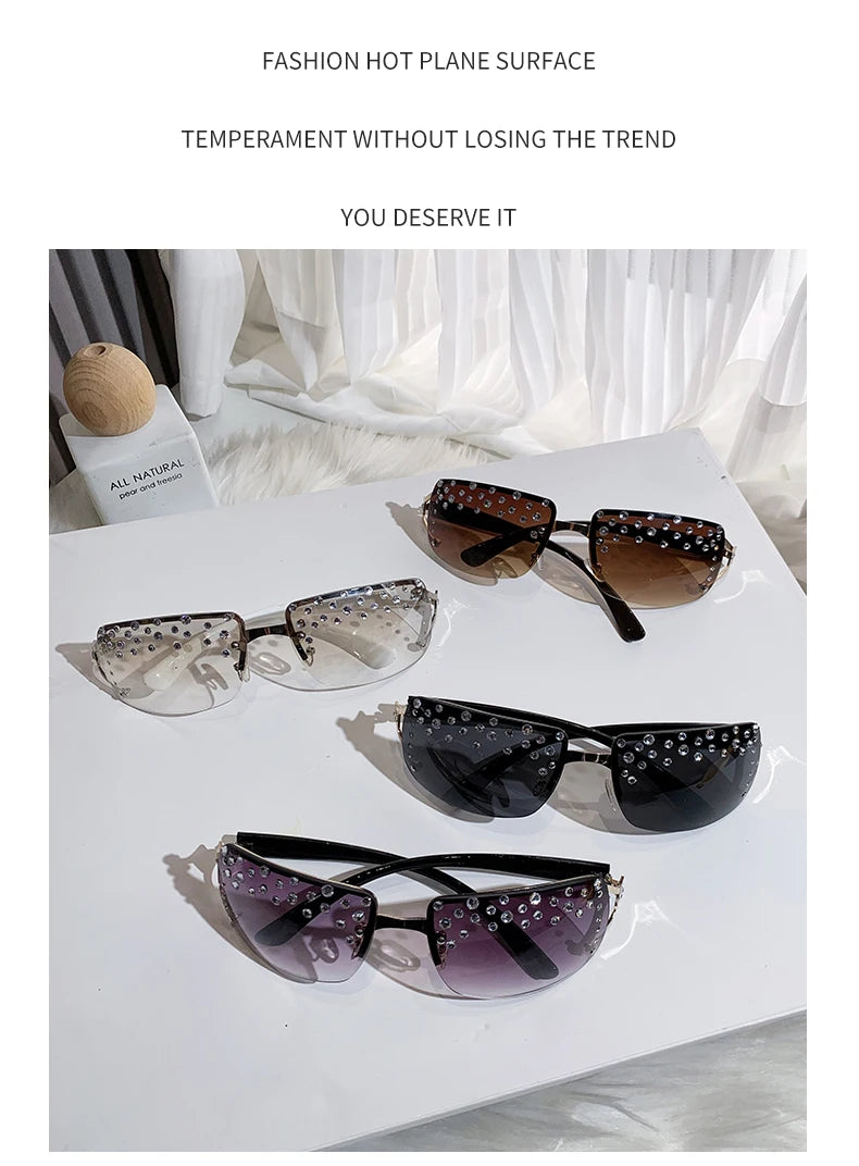 Handmade Diamond Frameless Sunglasses