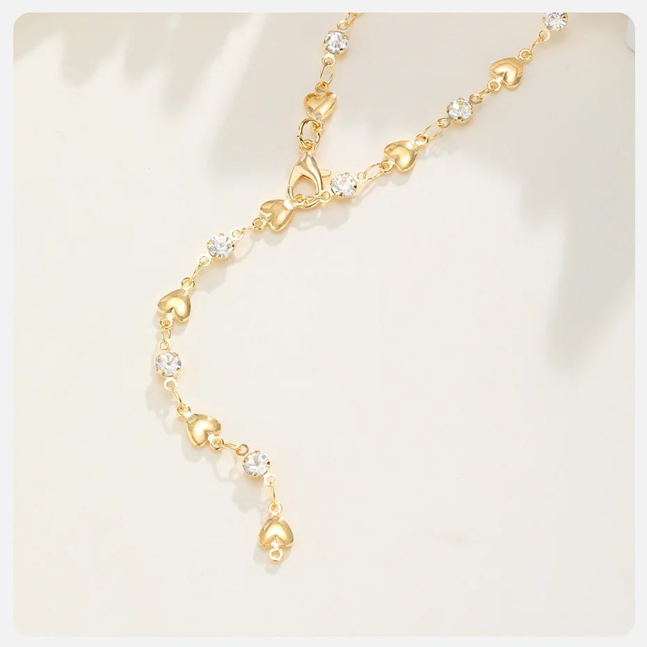 Dainty Colorful Glass Long Y-shaped Necklace