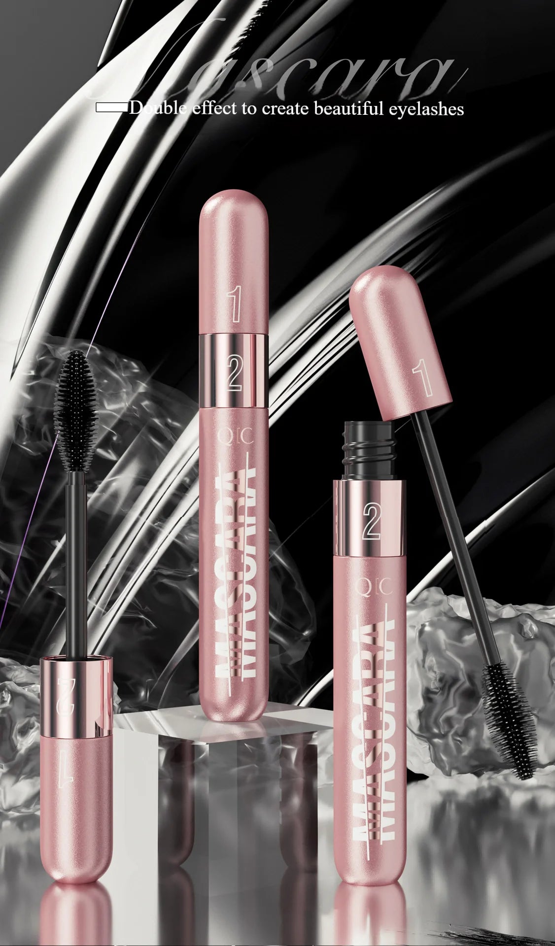 New rose gold double-effect mascara