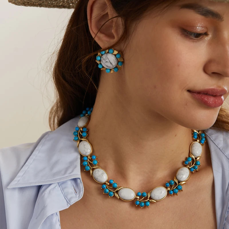 Natural Stone Turquoise Necklaces