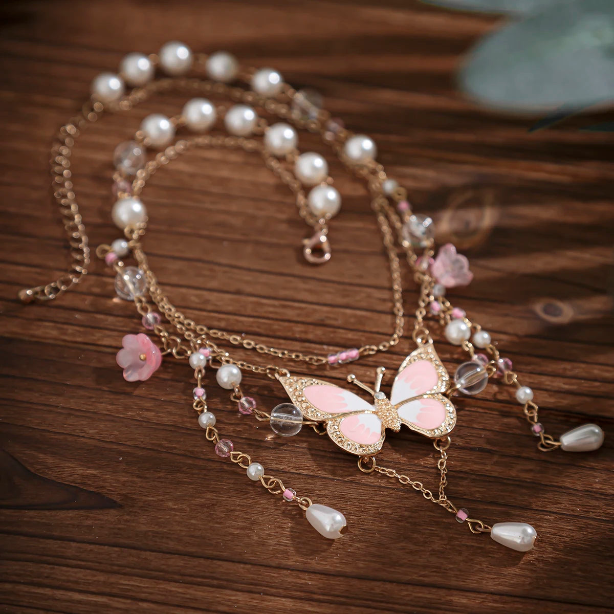 Sweet Drip Oil Butterfly Necklace Aesthetic Jewelry