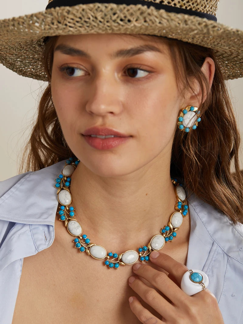 Natural Stone Turquoise Necklaces