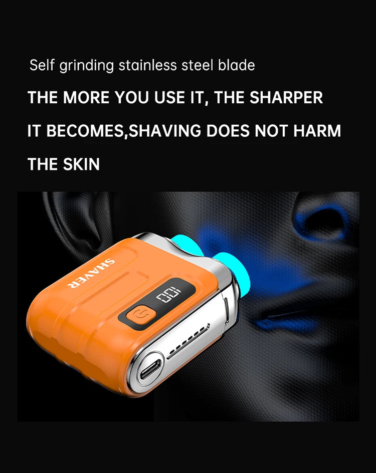 Digital Display Dual Blade Rechargeable Shaver