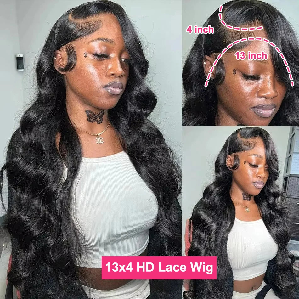 13x4 Body Wave Lace Front| 200% Water Wave Pre Plucked | 5x5 Closure Glueless