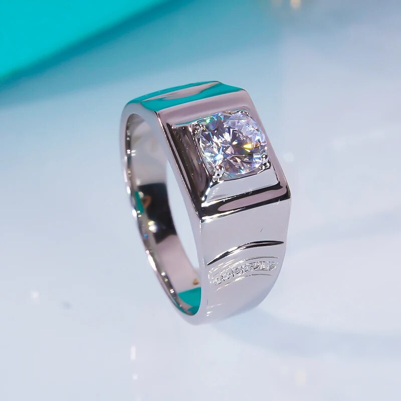 1 Carat S925 Sterling Silver with Pt950 Platinum Plated