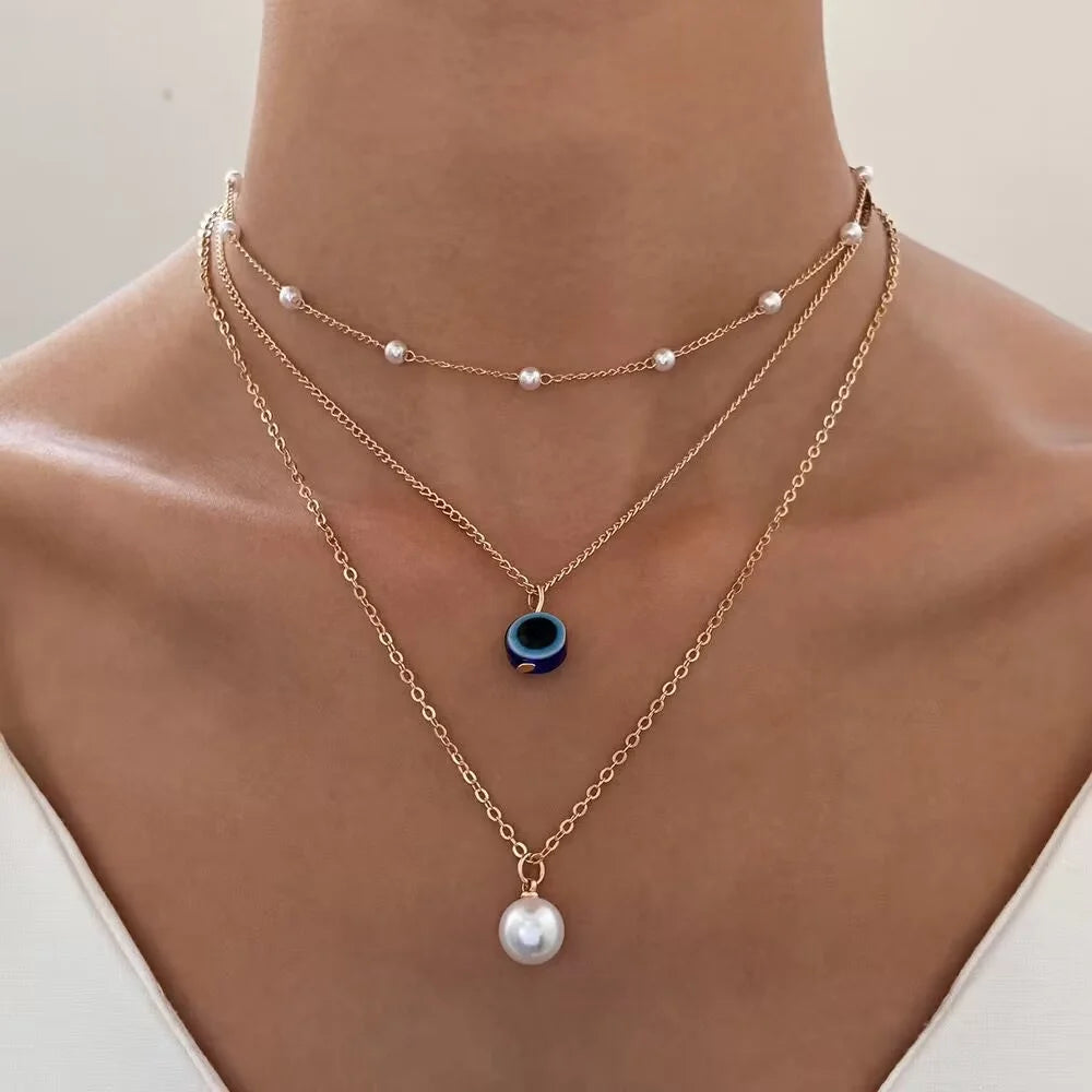 Fashion Gold Necklace Multilevel Jewelry