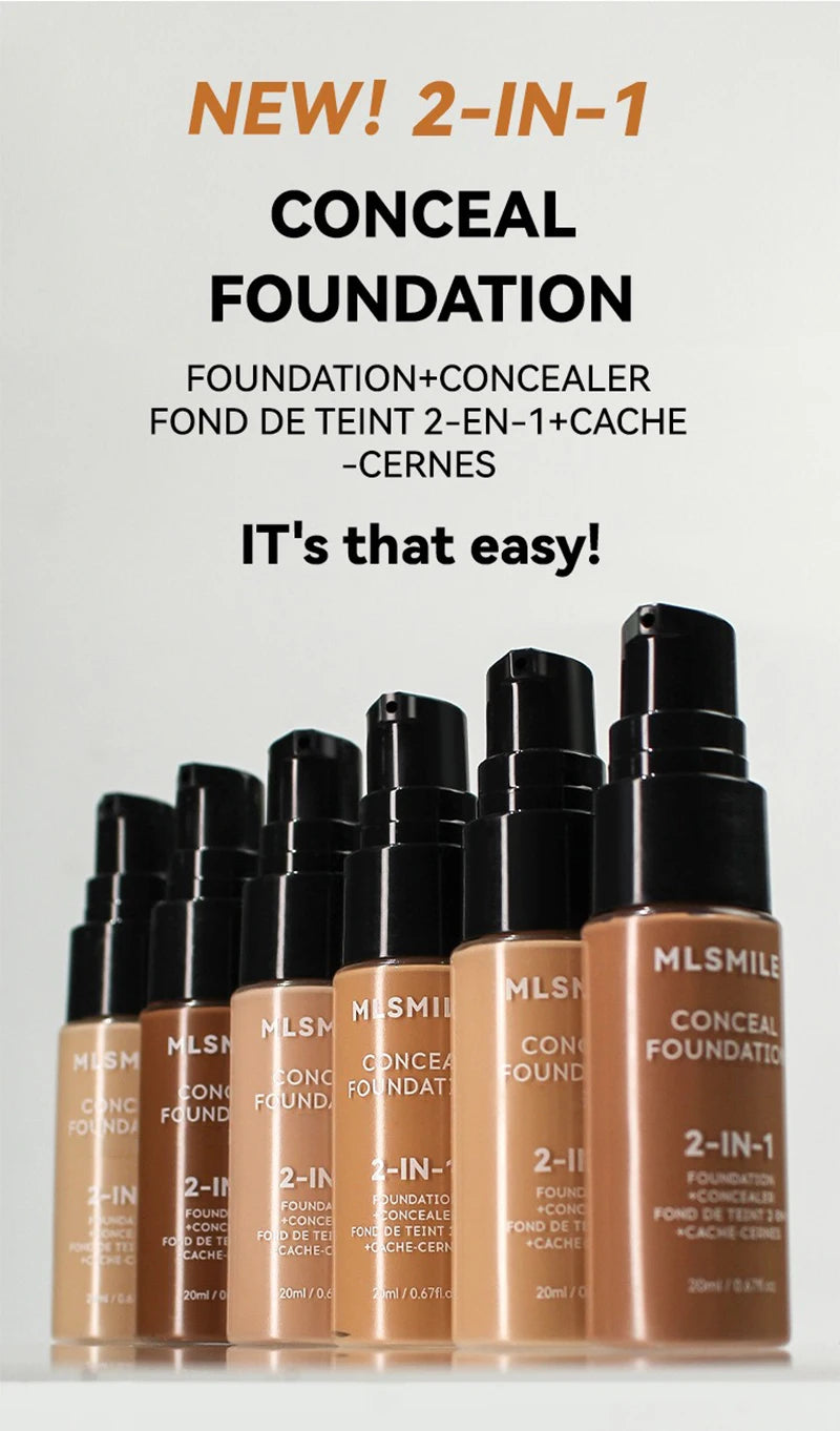 Matte Liquid Foundation Oil Control Concealer BB Cream Waterproof