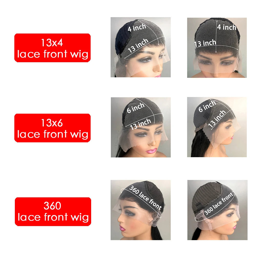 13x4  / 40 Inch Deep Wave Wigs Human Hair