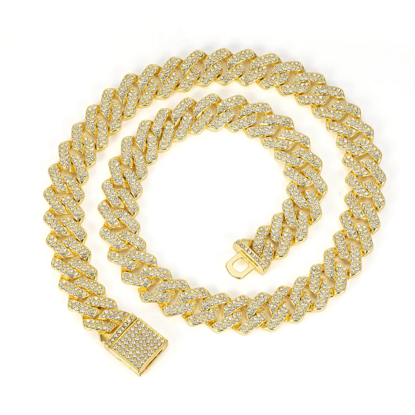 Hip Hop Shiny Cuban Link | Rhinestone Iced Out