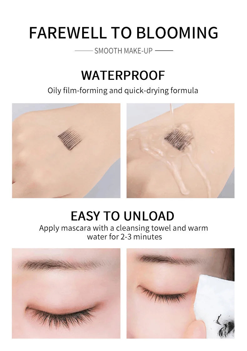 4D Slim, Thick, Curled, Waterproof, Long lasting, Non Staying Mascara