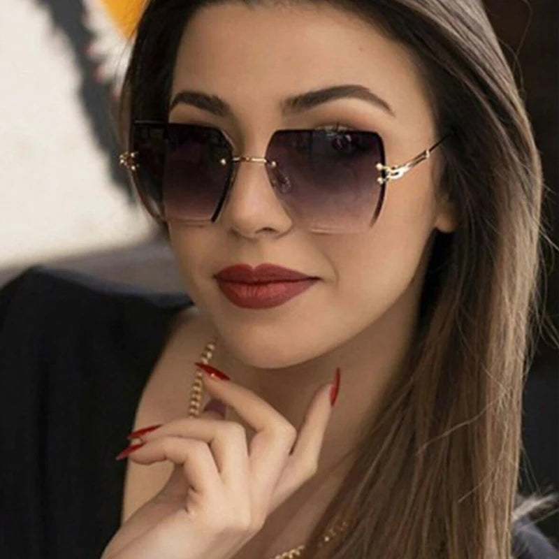 Oversized Rimless Luxury - UV400