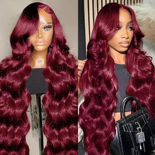 Burgundy 13x6 Body Wave Lace Front