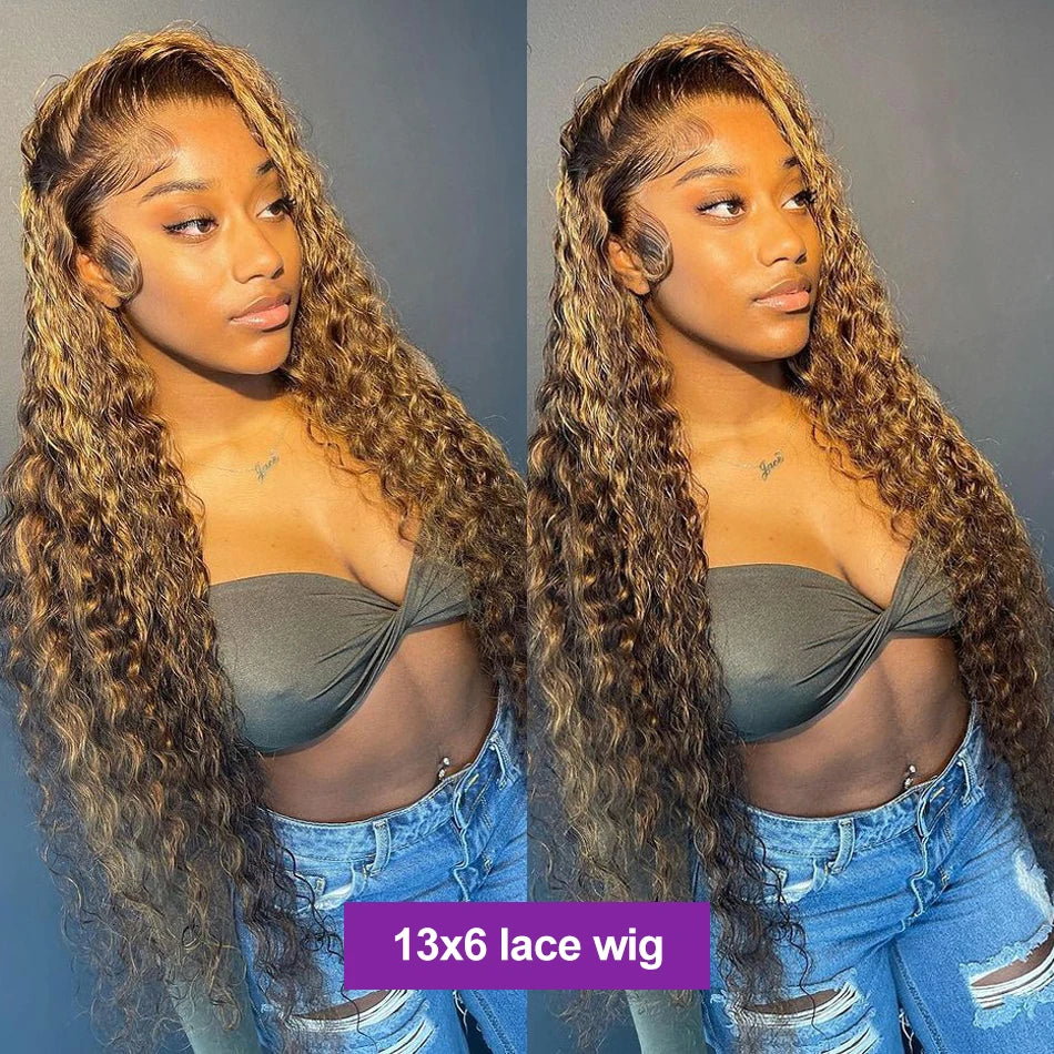 13x6  Curly Lace Front Human Hair Wig