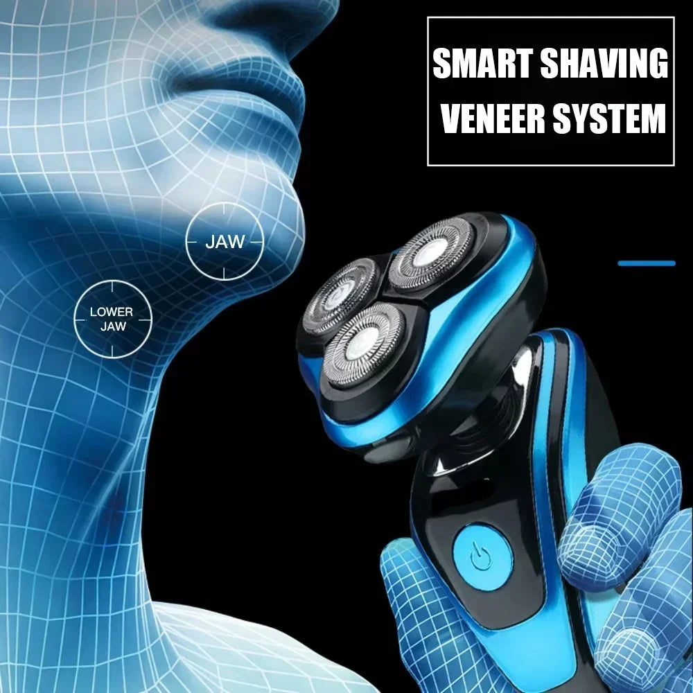 Electric multifunctional three-in-one shaver