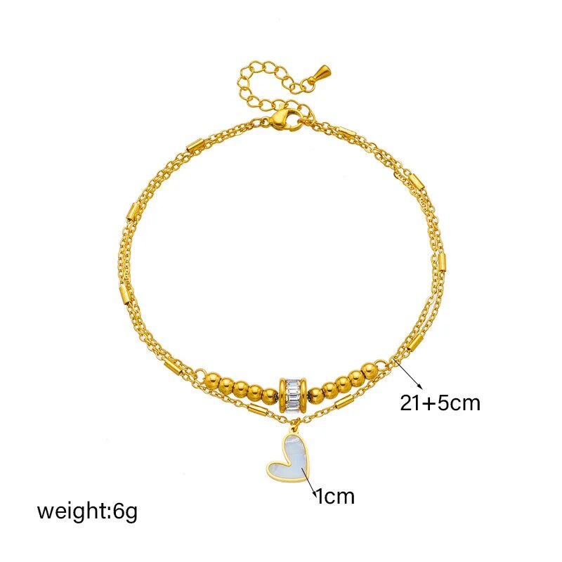 Stainless Steel  Zircon Multi-layer  Non-fading Jewelry