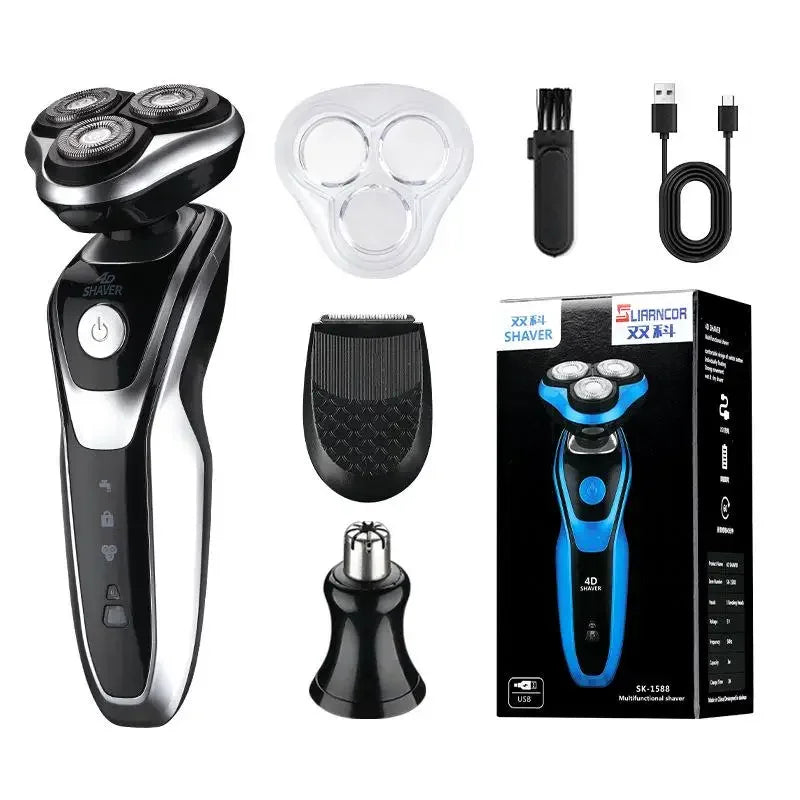Electric multifunctional three-in-one shaver