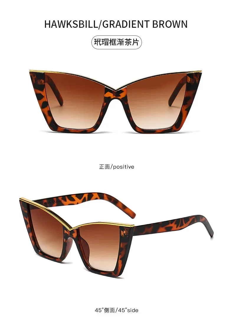 Cat Eye Square Retro Shades